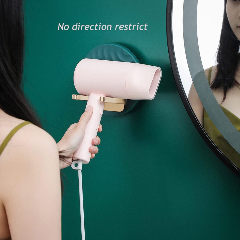 Hair dryer holder Adhesive hair dryer holder Wall mounted hair dryer holder Hair dryer hanger without drilling - Image 2
