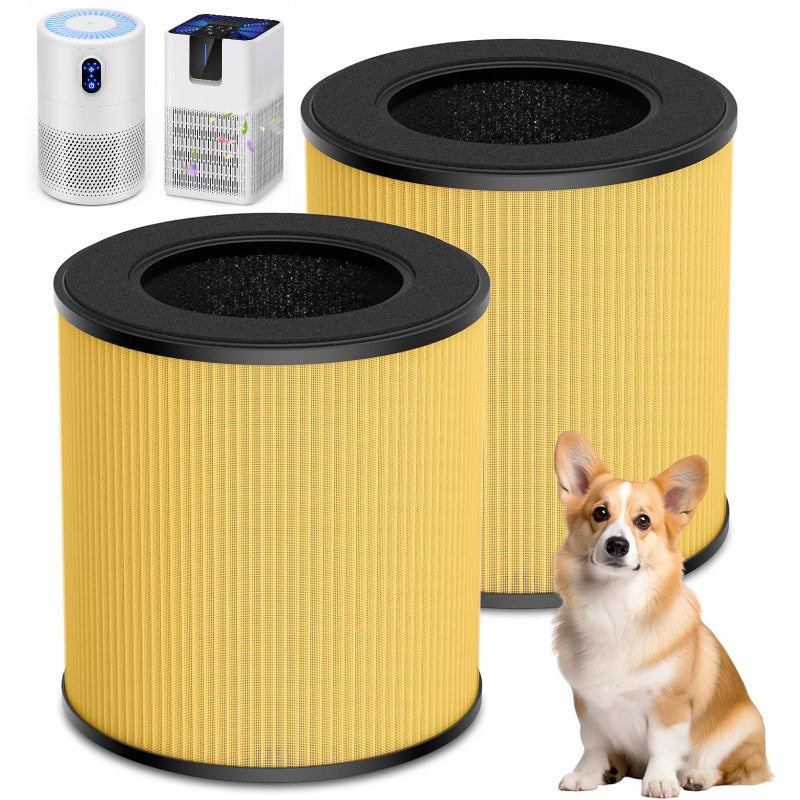 BD02LM05 Replacement Filter Compatible with MOOKA BD02L  M05 Air Purifier for VEWIOR BD02U for KOIOS BD02L H13 True HEPA Filter 2 Pack Pet Care Filter