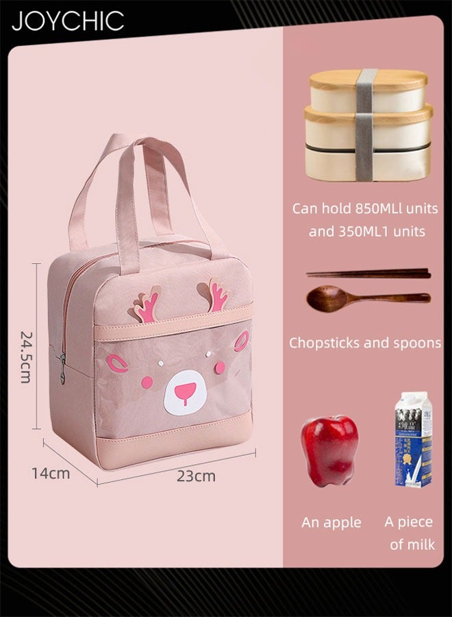 Joychic 3-Piece Oxford Multifunction Food Insulation Bag Warm and Fresh Keeping Reusable Lunch Bag for School Office Outdoor Picnic - Image 3