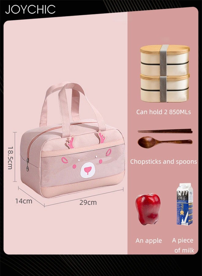 Joychic 3-Piece Oxford Multifunction Food Insulation Bag Warm and Fresh Keeping Reusable Lunch Bag for School Office Outdoor Picnic - Image 5