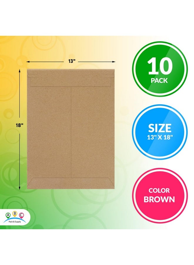 ABC Pack & Supply Abc Rigid Mailers 13 X 18 Inch. Pack Of 10 Brown Cardboard Photo Mailers Rigid With Sturdy Glue Tearoff Strip. Cd Mailers Cardboard. 550 Gsm Rigid Mailing Envelopes Hard. Rigid Mailers Kraft  - Image 2