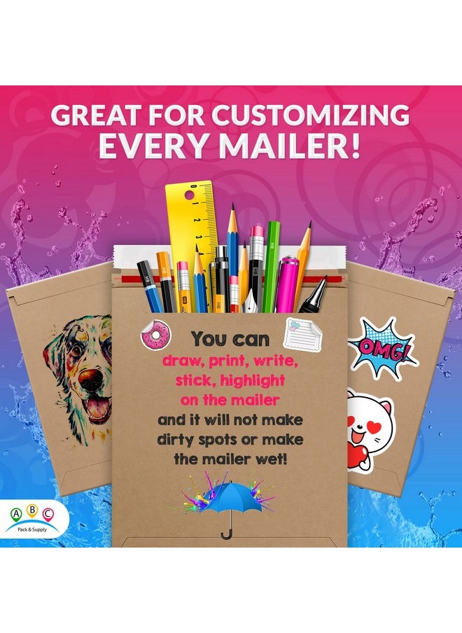 ABC Pack & Supply Abc Rigid Mailers 13 X 18 Inch. Pack Of 10 Brown Cardboard Photo Mailers Rigid With Sturdy Glue Tearoff Strip. Cd Mailers Cardboard. 550 Gsm Rigid Mailing Envelopes Hard. Rigid Mailers Kraft  - Image 5