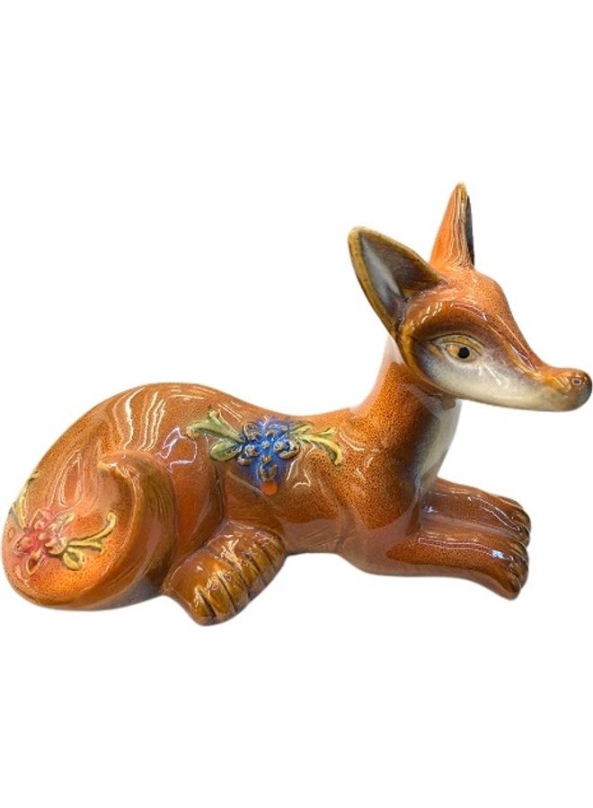 Handsomegift Ceramic Fox Multicolour 18x10cm - Image 1