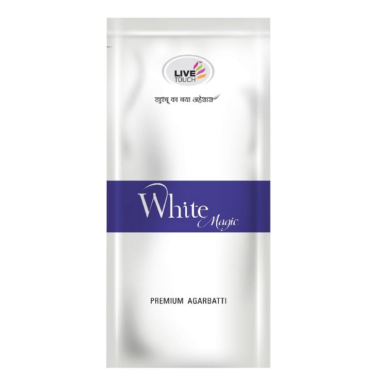 LIVE TOUCH Live Touch Agarbatti White Magic Pack of 2 x 110 gm Zipper Pouch  - Image 1