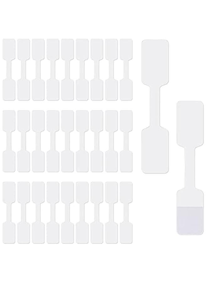 Arabest 1500 Pieces Blank Jewelry Price Tags Stickers White Jewelry Price Label Self Adhesive Short Dumbbell, Rectangle Barbell Label for Necklace Earring Identify  - Image 1