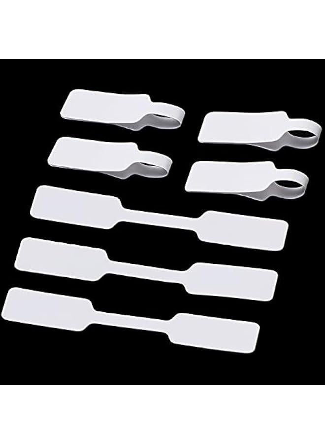 Arabest 1500 Pieces Blank Jewelry Price Tags Stickers White Jewelry Price Label Self Adhesive Short Dumbbell, Rectangle Barbell Label for Necklace Earring Identify  - Image 4