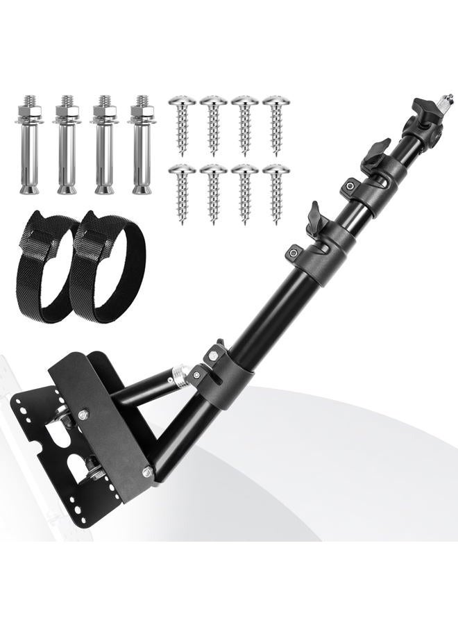 DNSbabi Wall Mount Triangle Boom Arm, 180º Flexible Rotation, Save Space, for Ring Light, Photography Strobe Light, Monolight, Softbox, Umbrella and Reflector  - Image 1