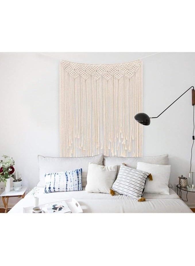 انتيكيانو مكرمية جدارية – ديكور يدوي من القطن – المقاس 43 طول × 39 عرض بوصة - Image 4