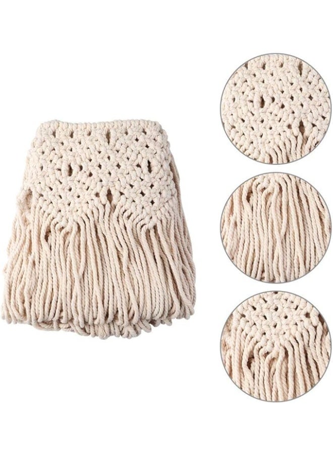 انتيكيانو مكرمية جدارية – ديكور يدوي من القطن – المقاس 43 طول × 39 عرض بوصة - Image 3