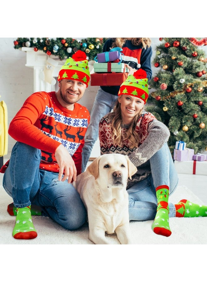 MGparty MGparty Christmas Hats Socks Winter LED Light Up Beanie Knit Hat Crew Sock Holiday Party Favors for Adults Kids  - Image 3