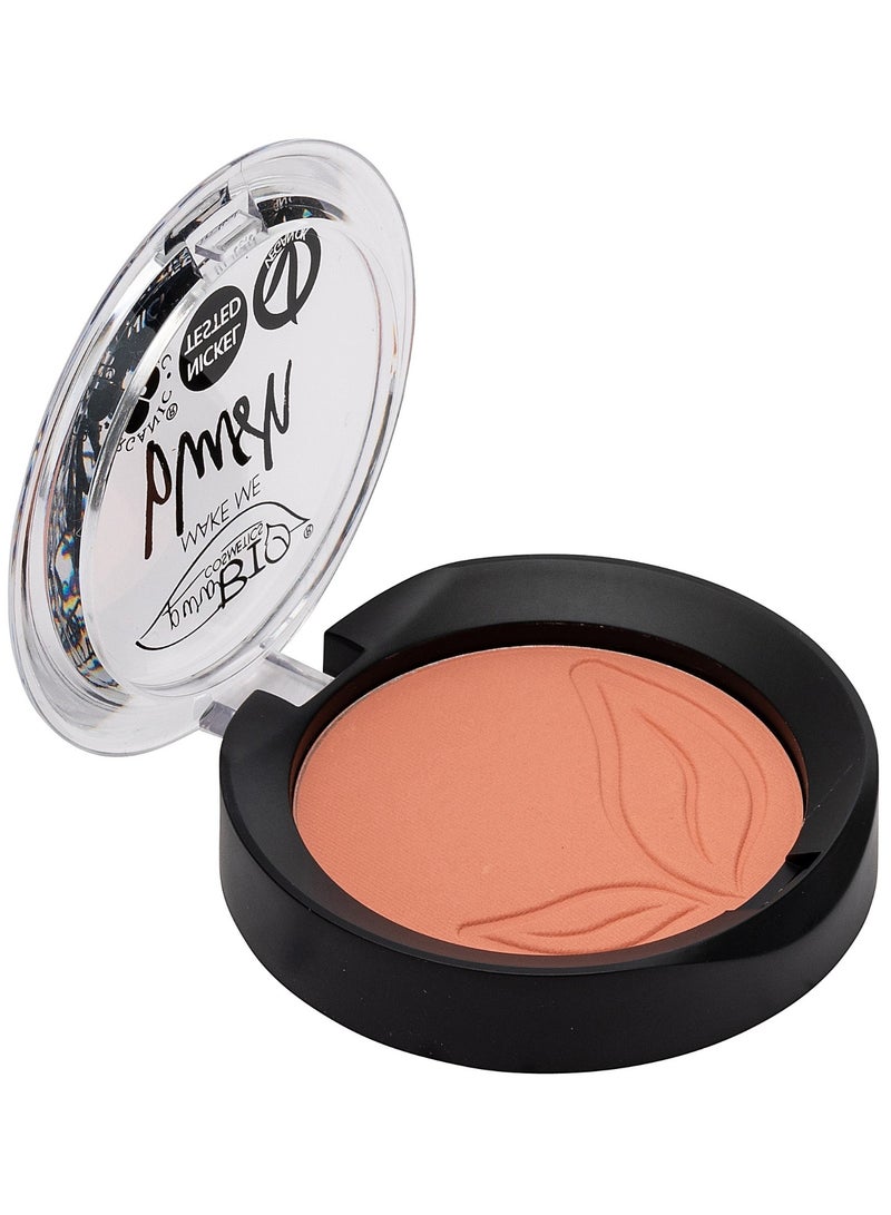 puroBio Blush Long-Lasting 02 Matte Coral Pink 5.2g - Image 3