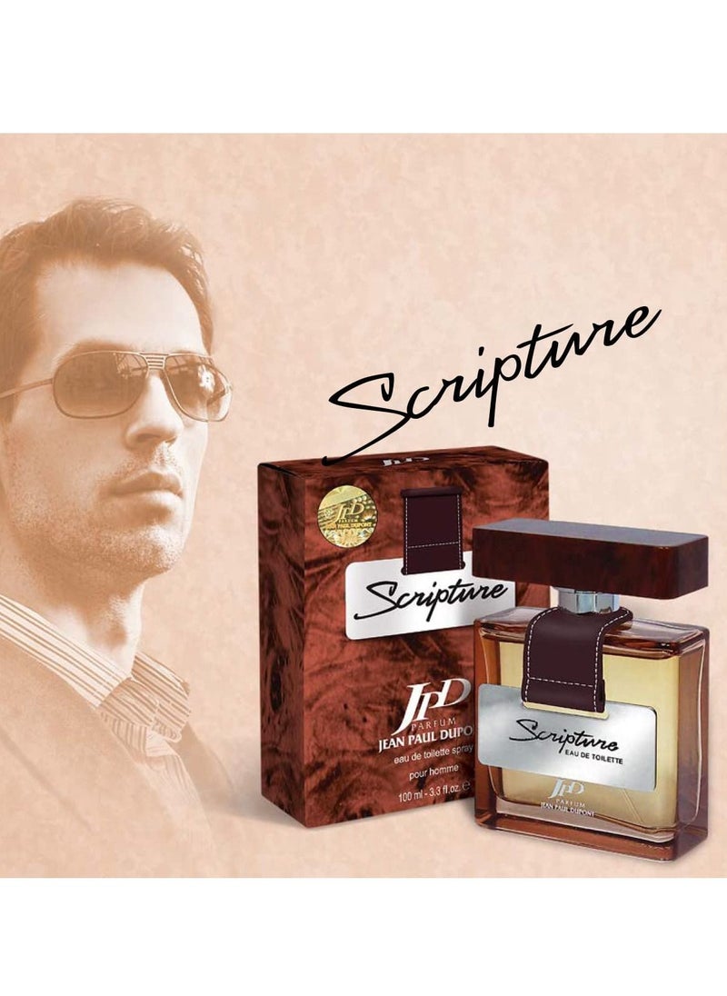 Jean Paul Dupont Scripture 2Pcs Promo Pack Eau de Toilette 100ml + Body Spray 200ml For Men  - Image 5