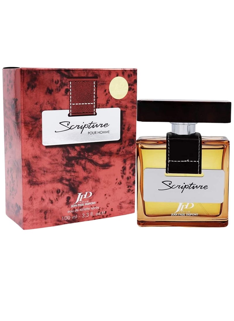Jean Paul Dupont Scripture 2Pcs Promo Pack Eau de Toilette 100ml + Body Spray 200ml For Men  - Image 4