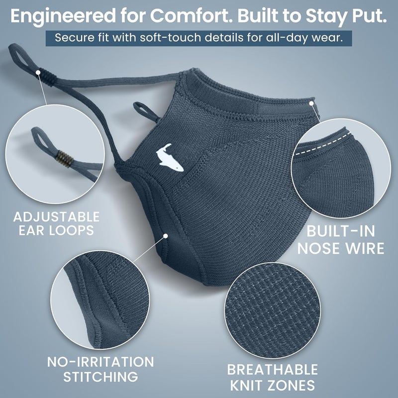 INHERENT Premium Traveler's Face Mask with Anti-Odor SILVERbac | Reusable, Adjustable, Comfortable - Image 5