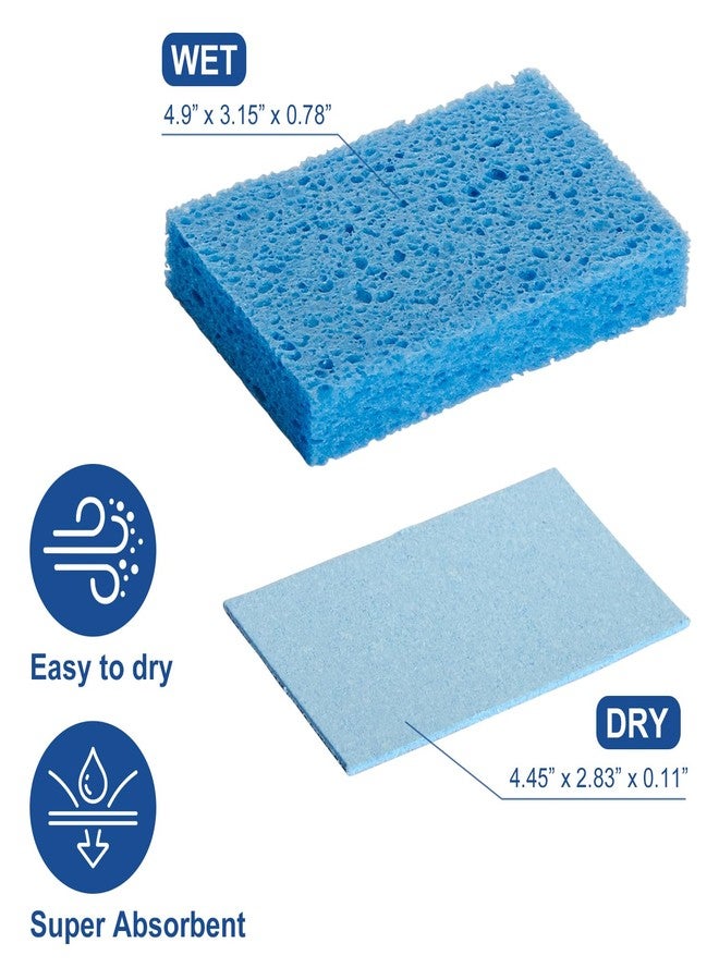 GCYQOOD Sponges Kitchen，Cellulose Sponges, Compressed Kitchen for Household Use，for Dishes, Kitchenware, Cleaning for The Shower，Reusable，Save Space (4, Yellow) - Image 2