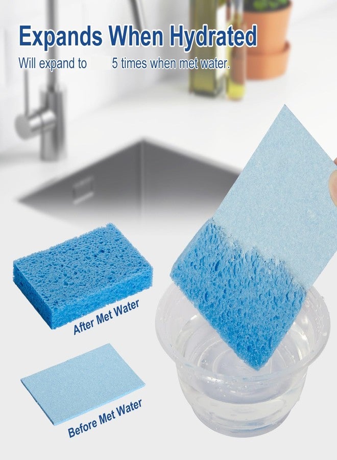 GCYQOOD Sponges Kitchen，Cellulose Sponges, Compressed Kitchen for Household Use，for Dishes, Kitchenware, Cleaning for The Shower，Reusable，Save Space (4, Yellow) - Image 4