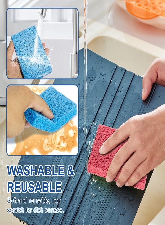 GCYQOOD Sponges Kitchen，Cellulose Sponges, Compressed Kitchen for Household Use，for Dishes, Kitchenware, Cleaning for The Shower，Reusable，Save Space (4, Yellow) - Image 5