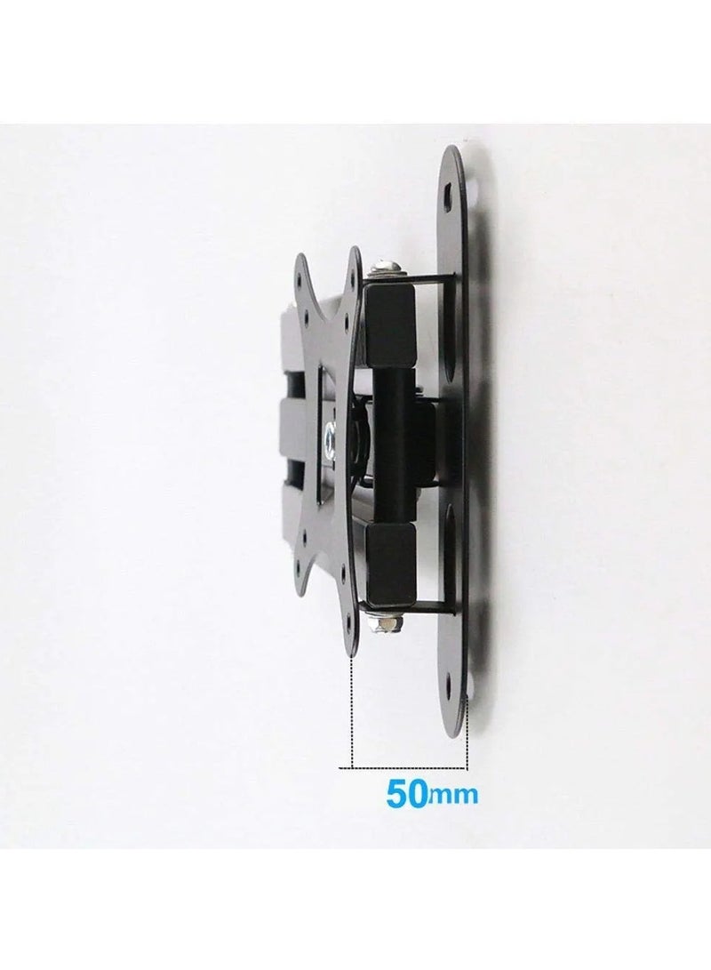 BEETEC Single Arm Swivel TV Wall Mount Bracket for 14-32 Inch Flat Panel TVs up to 12 kg/26 lbs, TV Wall Bracket With Free-Tilting and Swiveling Arm for Enhanced Viewing, Black | TF-102S  - Image 2