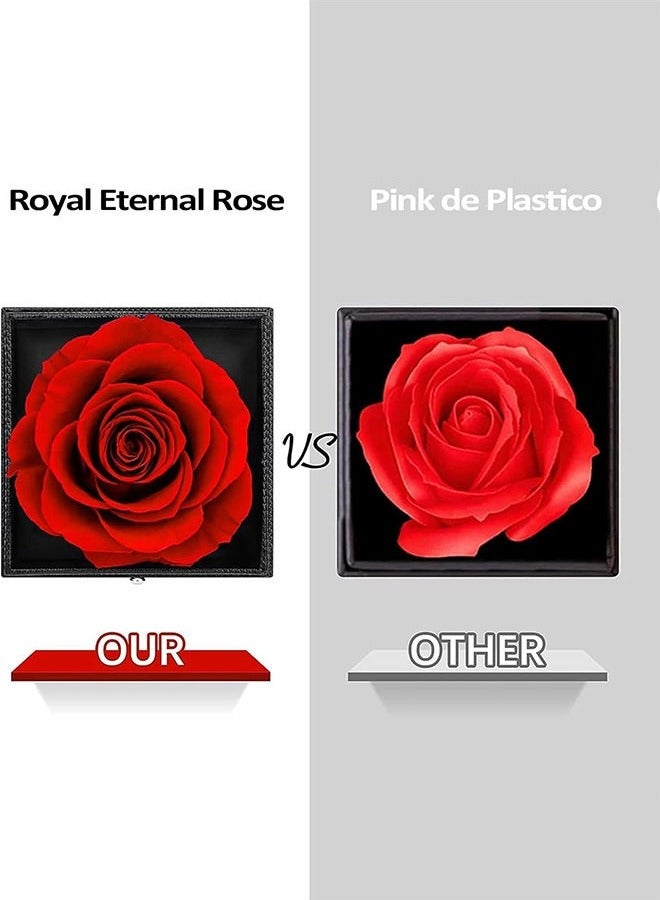 Preserved Flowers Gift Box Set Forever Red Rose with Necklace for Mom Daughter Girlfriend Wife on Anniversary Wedding Birthday - Image 4