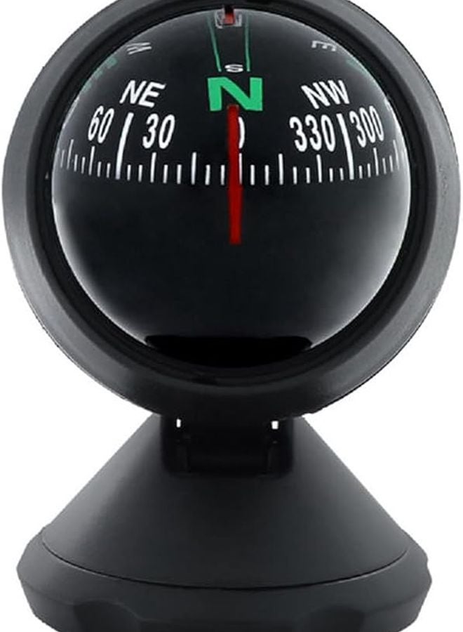 حامل لوحة القيادة مع بوصلة لاصقة دليل الملاحة أسود - Image 4