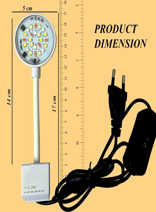 Smiling Pets Aquarium Light Fishbowl Mini Clip Light Professional High Brightness Energy Saving LED Aquarium Light for Aquarium Fishbowl Plants Terrarium Light with Switch to Color Change - Image 4