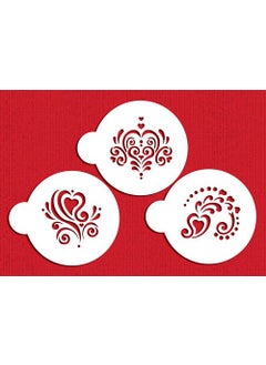 Designer Stencils Designer Stencils C810 Amore Cookie Stencil Set, Beige/Semi-Transparent  - Image 3