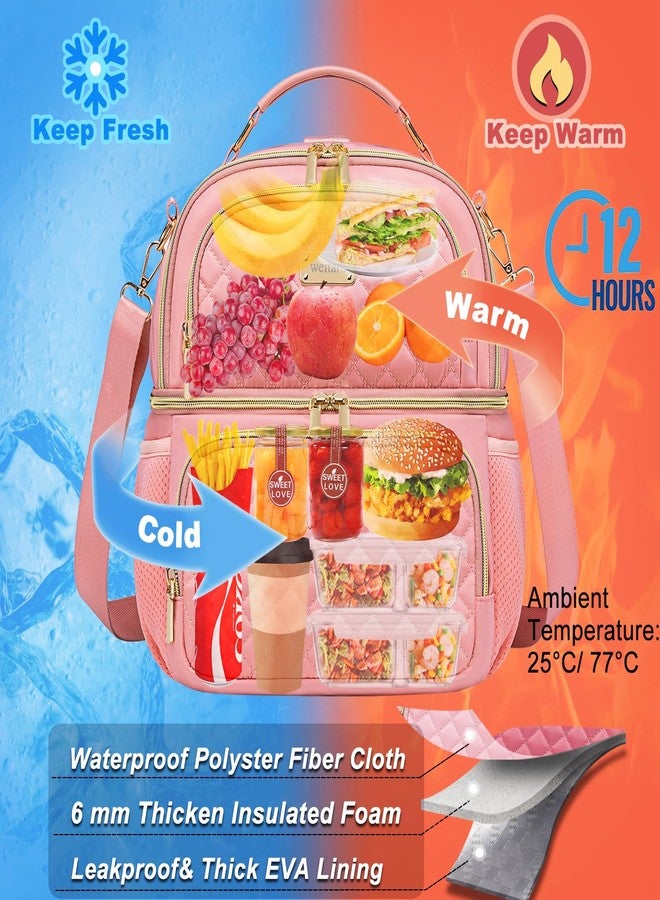 Weitars Lunch Bag for Women Lunch Box Adult (Pink) - Image 5