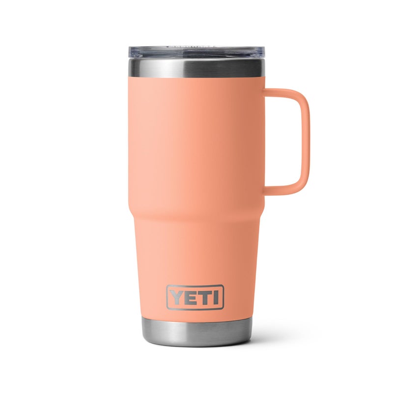 YETI Rambler 20 oz Travel Mug, Stainless Steel, Vacuum Insulated with Stronghold Lid, Lowcountry Peach - Image 1