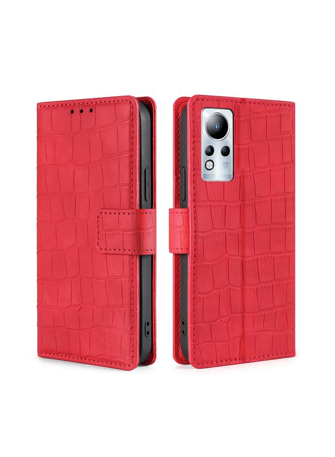 Zaboon Case For Infinix Note 11 Skin Feel Crocodile Magnetic Clasp Leather Phone Case - Image 1