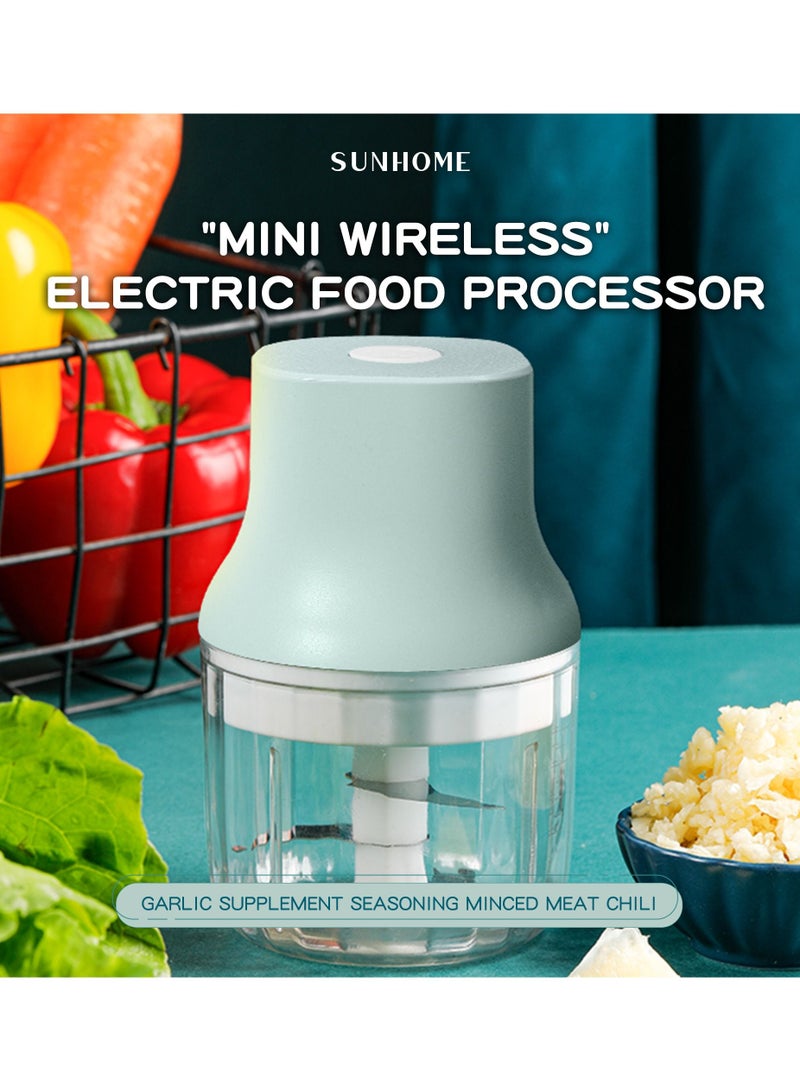 صن هوم مفرمة كهربائية 2 في 1 مطحنة 150 مل + 300 مل 45 وات SH-188G أخضر فاتح / شفاف - Image 2