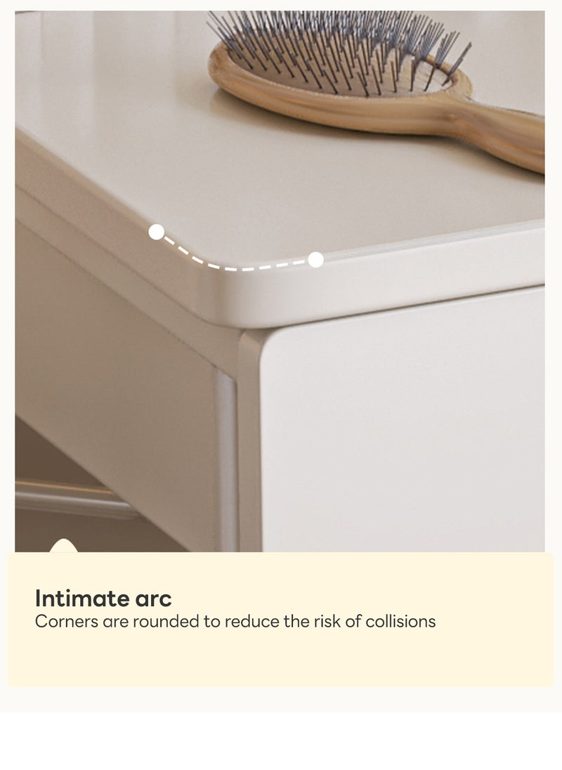 Sharpdo - Sharpdo Simple Style Dresser with  LED Mirriors, Vanity Table with Drawers, Bedroom Bedside table, Makeup Table for Bedroom 100*40*125.5CM (NO Chair) - Image 1