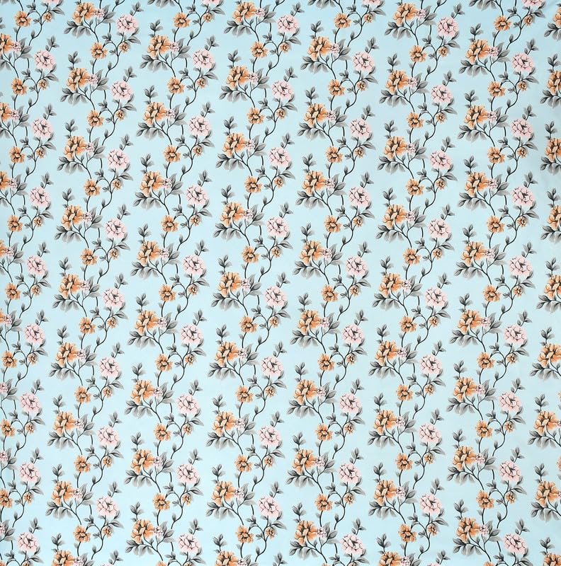NEW LEAF Pure Cotton All Round Elastic Fitted Bedsheets for Double Bed with 2 Pillow Covers 220tc Supersoft |Wrinkel-Free Size - 72x78+10 inches, Sky Blue - Image 3