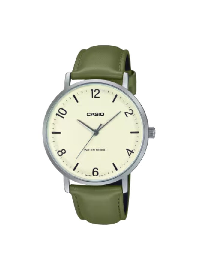 ساعة يد جلدية للرجال بعقارب -- -  مم