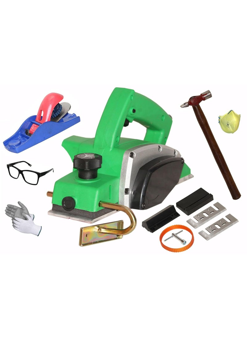 Digital Craft Digital Craft Wood Planer 1400W Machine of Carpentry HighPower MultiFunction Electric Planer Professional Woodworking Machine 82mm Electric Planer MachineHammer 200 gm5Inch Hand Planer  - Image 1
