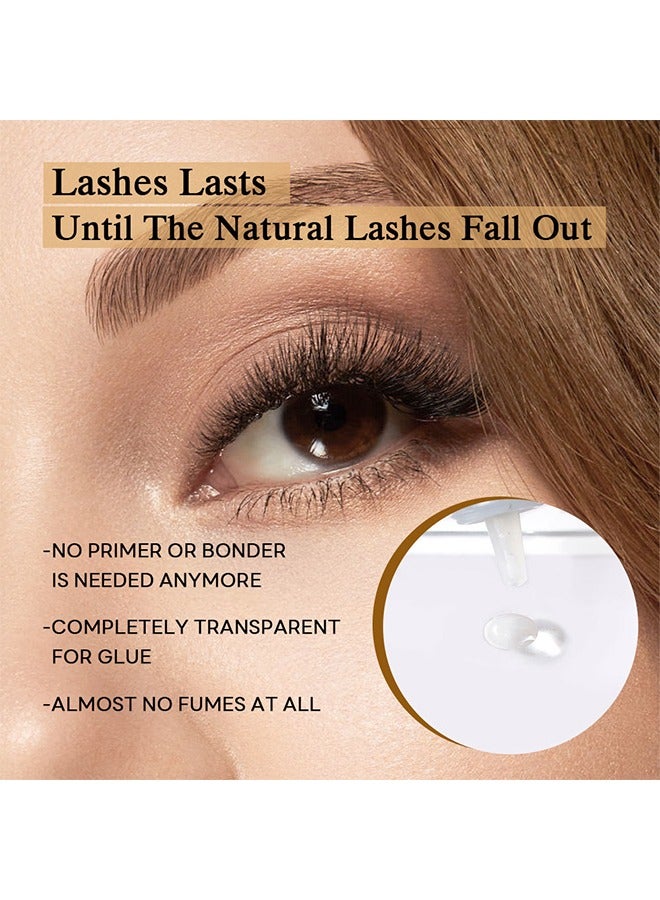 أريسون لاشز مجموعة غراء الرموش ذات حلقة لاصقة، مجموعة لاصقة من الرموش فوق البنفسجية، غراء امتداد رموش أكثر قوة، مقاومة للماء ومقاومة للزيت، للاستخدام الاحترافي يجب أن يحتوي فقط على مصباح الأشعة فوق البنفسجية، 5 مل - Image 5