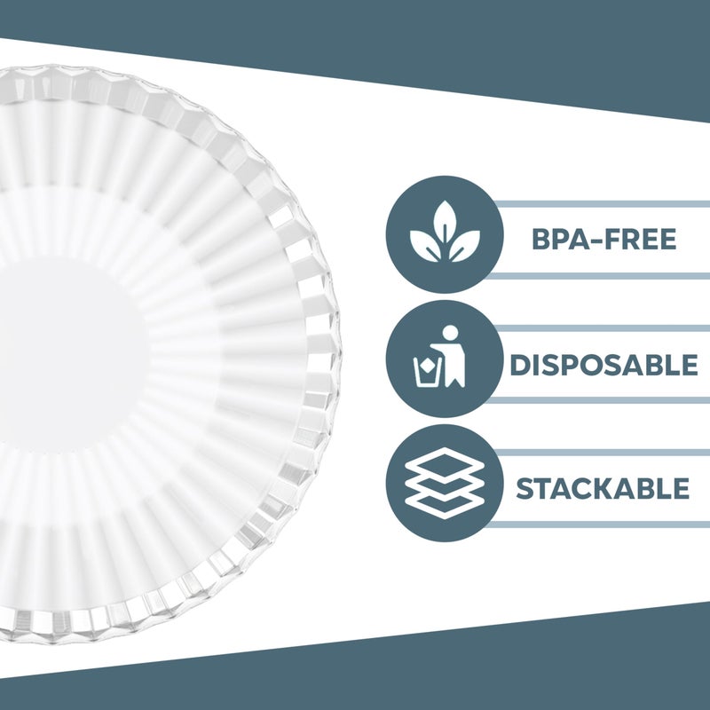 Exquisite Clear Plastic Bowls Disposable - 16 Oz - 20 Count - Disposable Soup Bowls - Great for Weddings Parties And Formal Occasions - Image 4