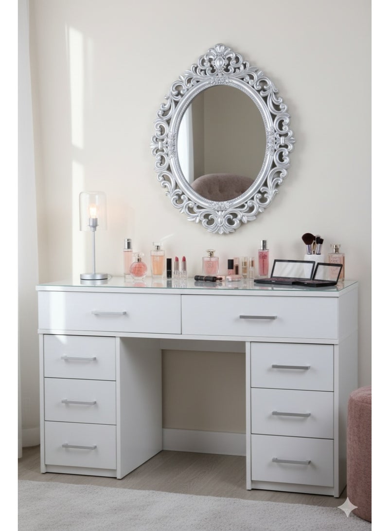 Generic420apple An elegant mirror with a luxurious frame adds a touch of sophistication to any space. 72 x 57 cm - Image 3