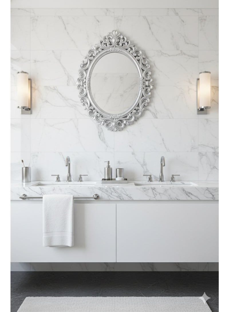 Generic420apple An elegant mirror with a luxurious frame adds a touch of sophistication to any space. 72 x 57 cm - Image 2