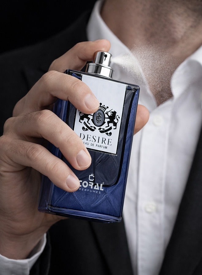 كورال ديزاير أو دو بارفان للرجال – 85 مل | عطر رجالي طويل الثبات | رائحة ذكورية جذابة - Image 3