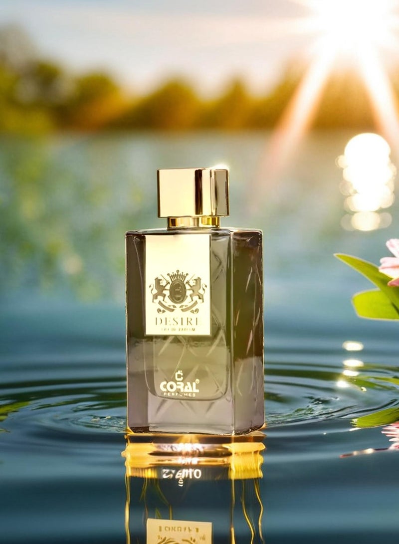 Coral DESIRE Eau De Parfum for Men - 85ml - Image 3