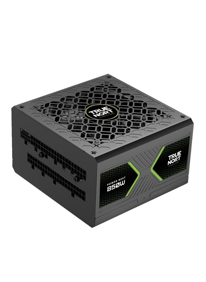 Truenort TrueNort 850W 80 Plus Gold Certified Full Modular ATX 3.1, PCIe 5.1 12V Japanese Capacition Power Supply Reliable, Efficient, and Silent Performance Gaming Power Supply  - Image 1