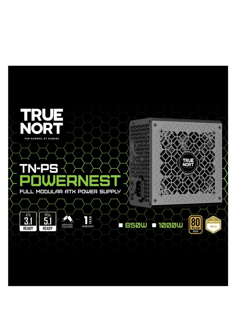 Truenort TrueNort 850W 80 Plus Gold Certified Full Modular ATX 3.1, PCIe 5.1 12V Japanese Capacition Power Supply Reliable, Efficient, and Silent Performance Gaming Power Supply  - Image 4