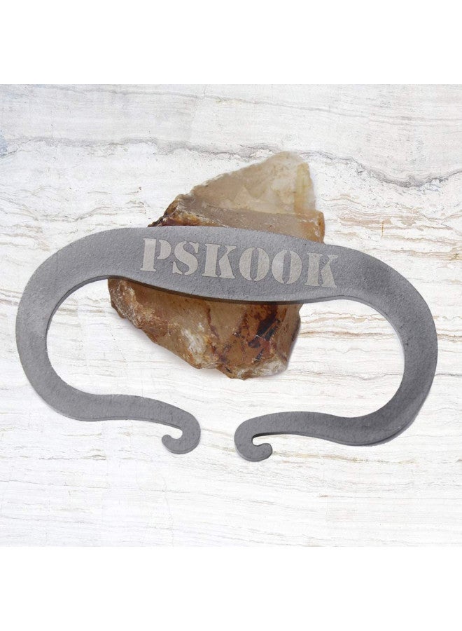 PSKOOK PSKOOK Flint and Steel Single High Carbon Steel Fire Striker English Flint Stone Emergency Jute Tinder Bushcraft  - Image 1