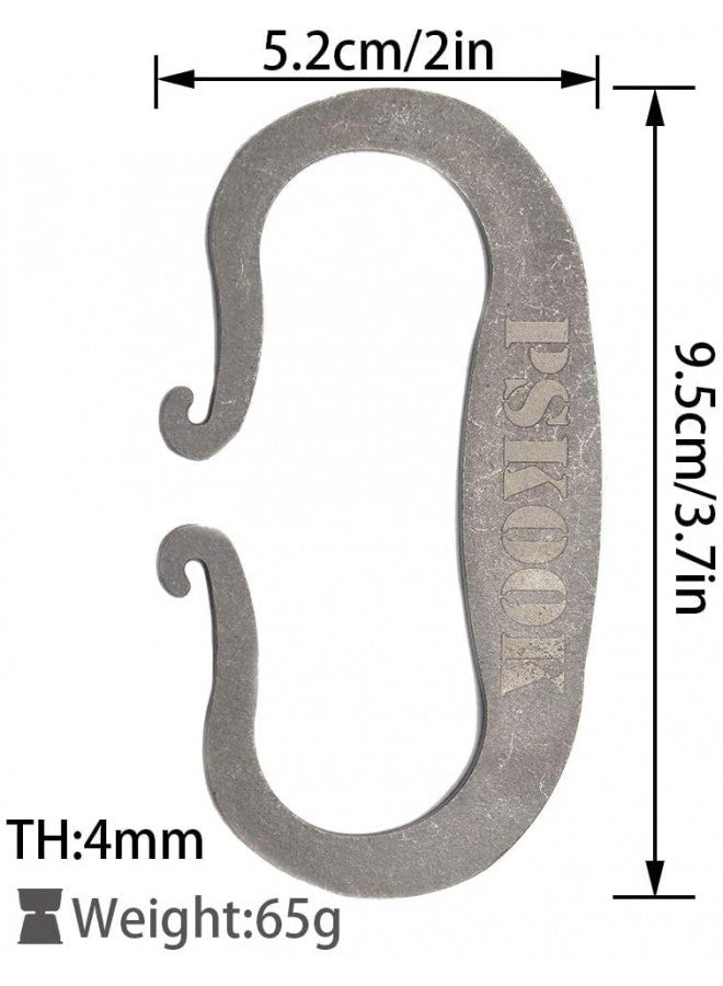 PSKOOK PSKOOK Flint and Steel Single High Carbon Steel Fire Striker English Flint Stone Emergency Jute Tinder Bushcraft  - Image 2