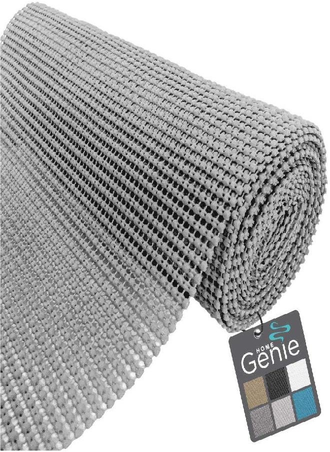 HOME GENIE - HOME GENIE Slip Resistant Drawer and Shelf Liner, Non Adhesive Roll, 12 Inch x 20 FT, Durable and Strong, Grip Liners for Drawers, Shelves, Cabinets, Pantry, Storage, Kitchen and Desks, Soft Gray - Image 1