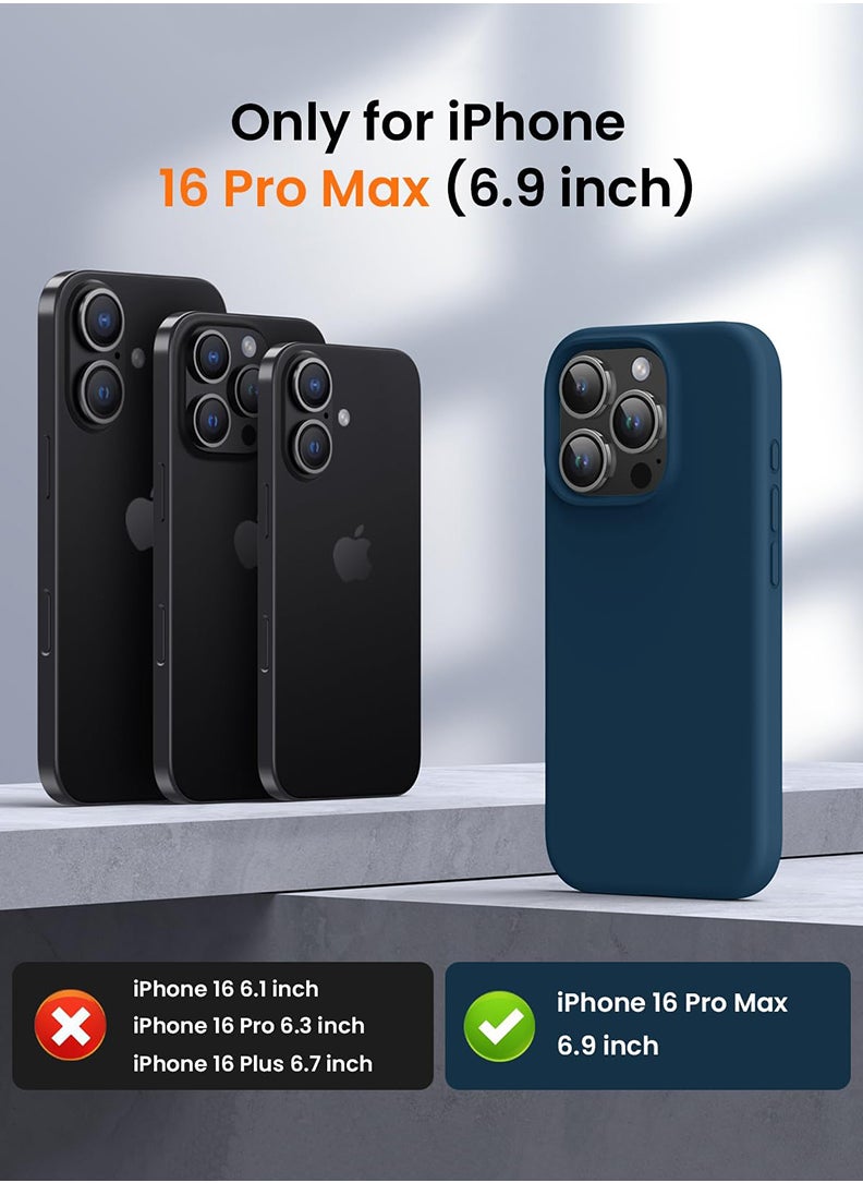 Theodor - iPhone 16 Pro Max Blue Protective Slim Fit Case Liquid Silicone Cover with Full Body Protection Anti-Scratch Shockproof Case For iPhone - No Coffee No work - Image 1