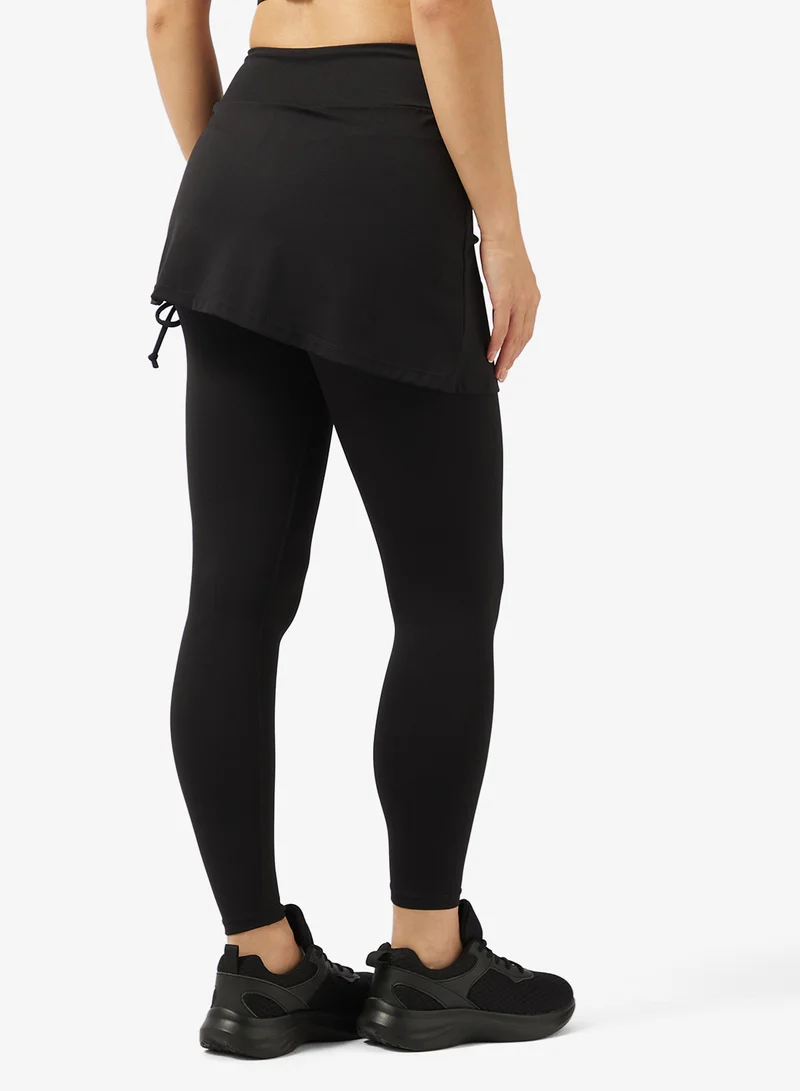 FRWD  Seamless Leggings & Skirt Layered Set for Women | Best Price UAE