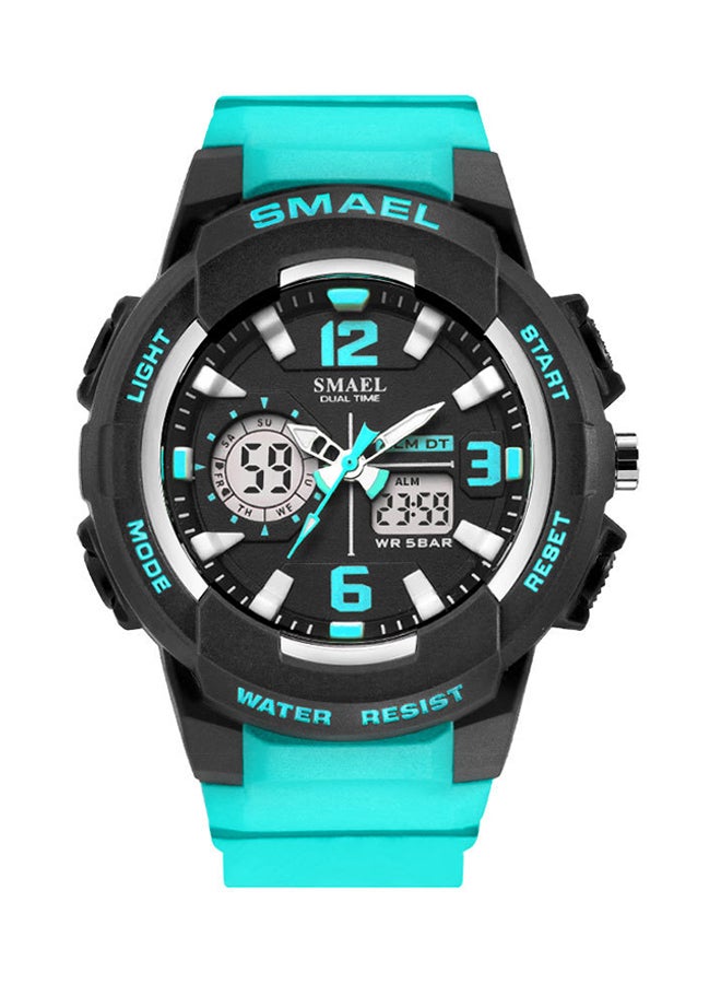 Water Resistant Resin Analog+Digital Watch Smael-16-BLU1