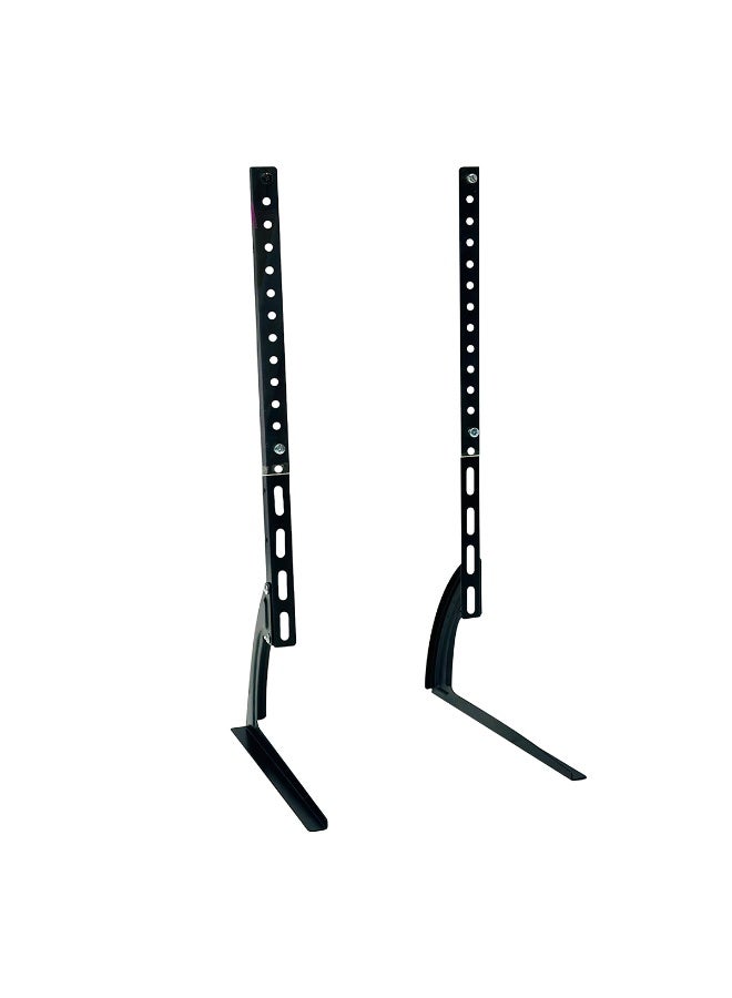 حامل طاولة تلفزيون Prime Star PM 75D، حامل عالمي منخفض الارتفاع لأجهزة تلفزيون LED/LCD/OLED/المنحنية مقاس 32-65 بوصة، أسود غير لامع، يدعم حتى 35 كجم، بحد أقصى VESA 600x400 مم - Image 1