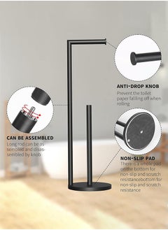 Aissiora Toilet paper towel holder Floor-standing roll holder Toilet paper holder Stainless steel Can be folded No need to drill holes Used for bathrooms  - Image 4